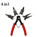 4-In-1 Circlip Pliers Set Snap Ring Pliers Multi Crimp Removable Plier Head Retaining Circlip Pliers Hand Tools Multifunctional