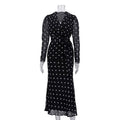 Fashionable Trending Ladies Two Pieces Elegant Chiffon Polka Dot Skirt and Blouse Set 2026 Spring Women Clothes