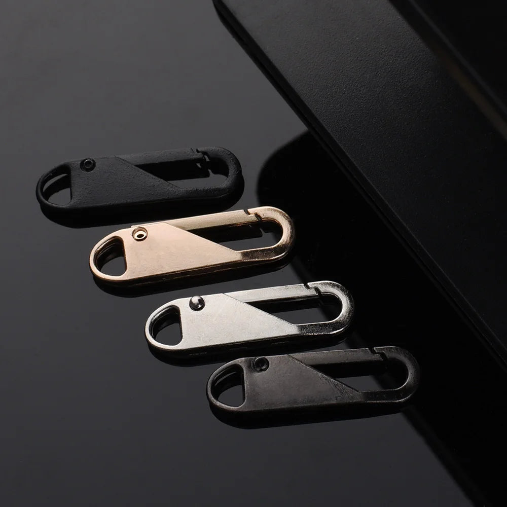 Universal Replacement Zipper Slider Set - 5 Metal Alloy Zipper Pullers for Luggage, Bags, and DIY Craft Sewing Repair