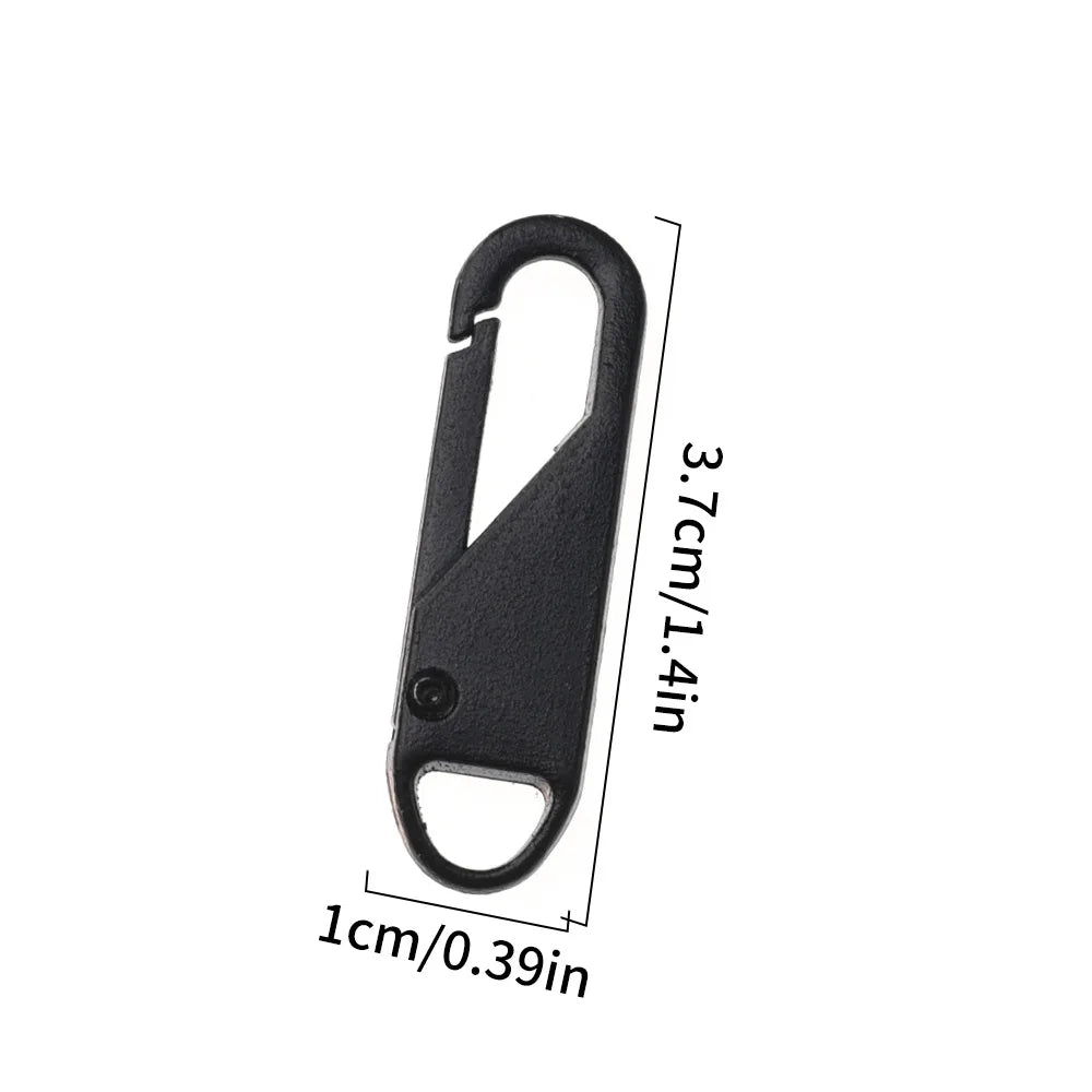 Universal Replacement Zipper Slider Set - 5 Metal Alloy Zipper Pullers for Luggage, Bags, and DIY Craft Sewing Repair