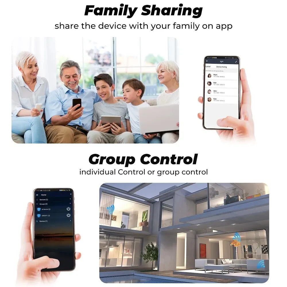 WiFi Smart Switch with Wireless Remote Control - Compatible with Alexa and Google Home