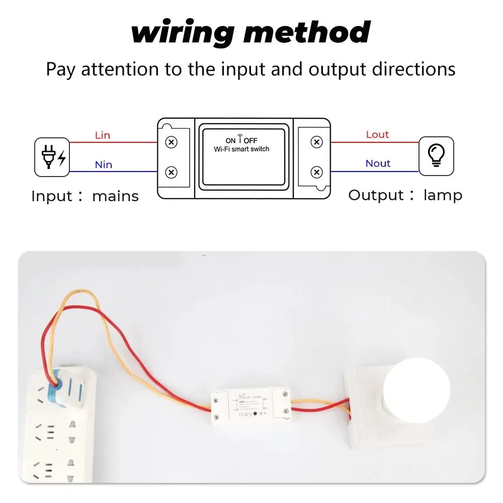 WiFi Smart Switch with Wireless Remote Control - Compatible with Alexa and Google Home